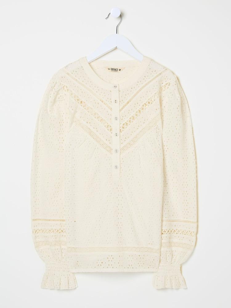 fat face Ivory Bea Broderie Top