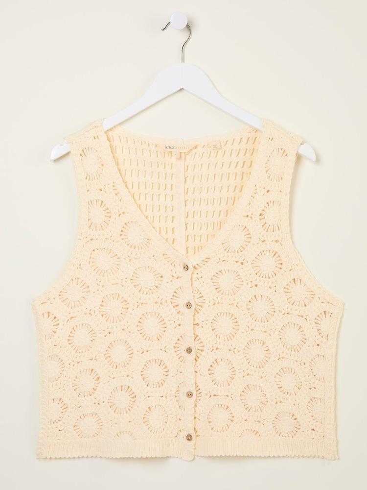 fat face Ivory Beeble Button Tank