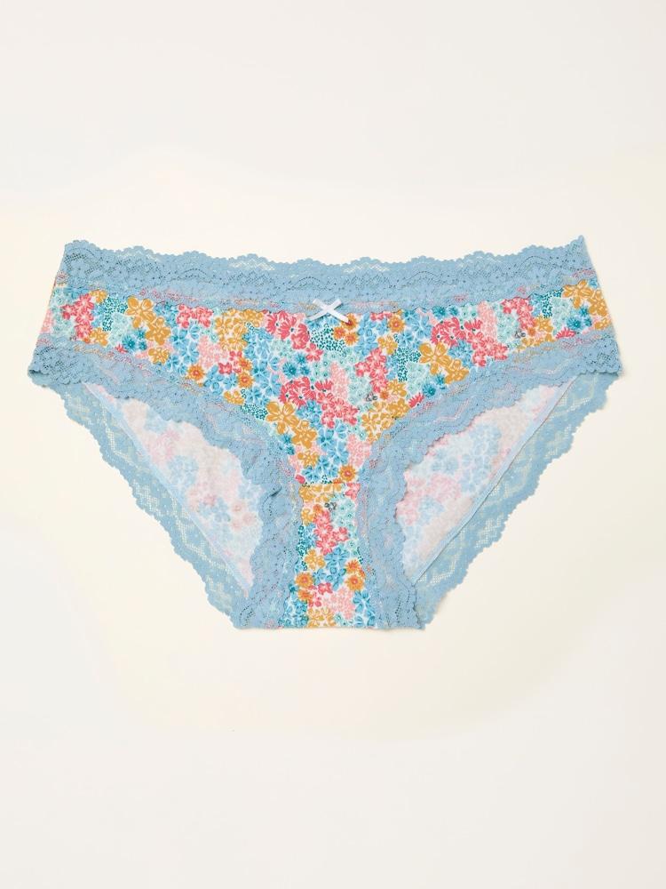Fat Face Ivory Busy Floral Classic Knickers