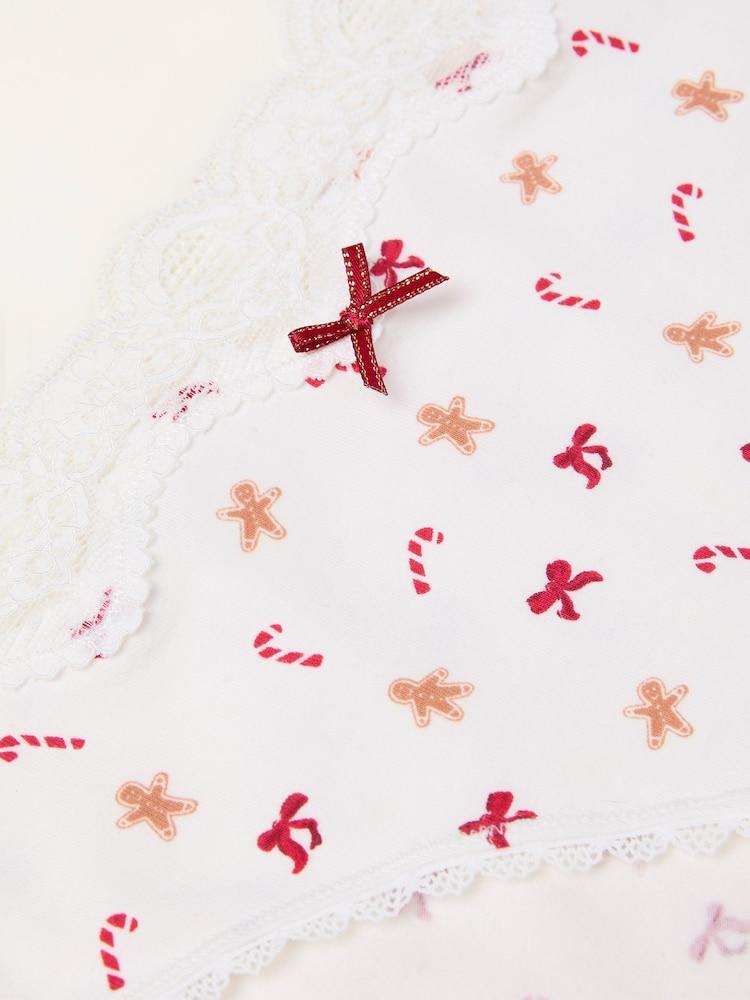 fat face Ivory Festive Classic Knickers