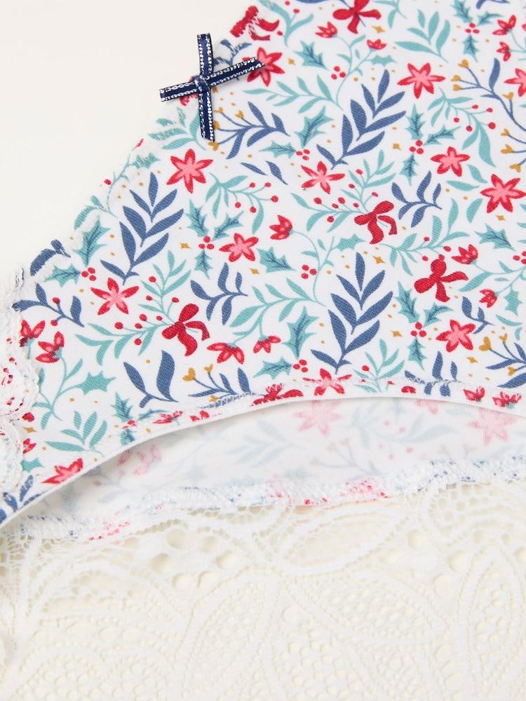 fat face Ivory Floral Brazillian Knickers