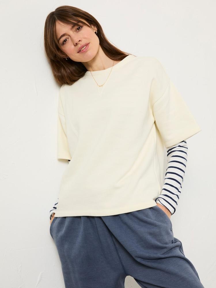 Fat Face Ivory Sol Crew 100% Cotton Sweatshirt