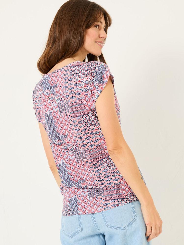 Fat Face Ivy Ivory Geo Patch T-Shirt