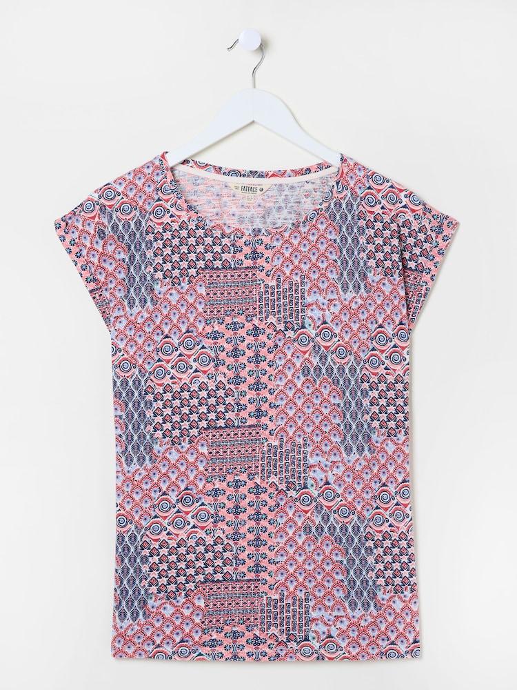 fat face Ivy Ivory Geo Patch T-Shirt