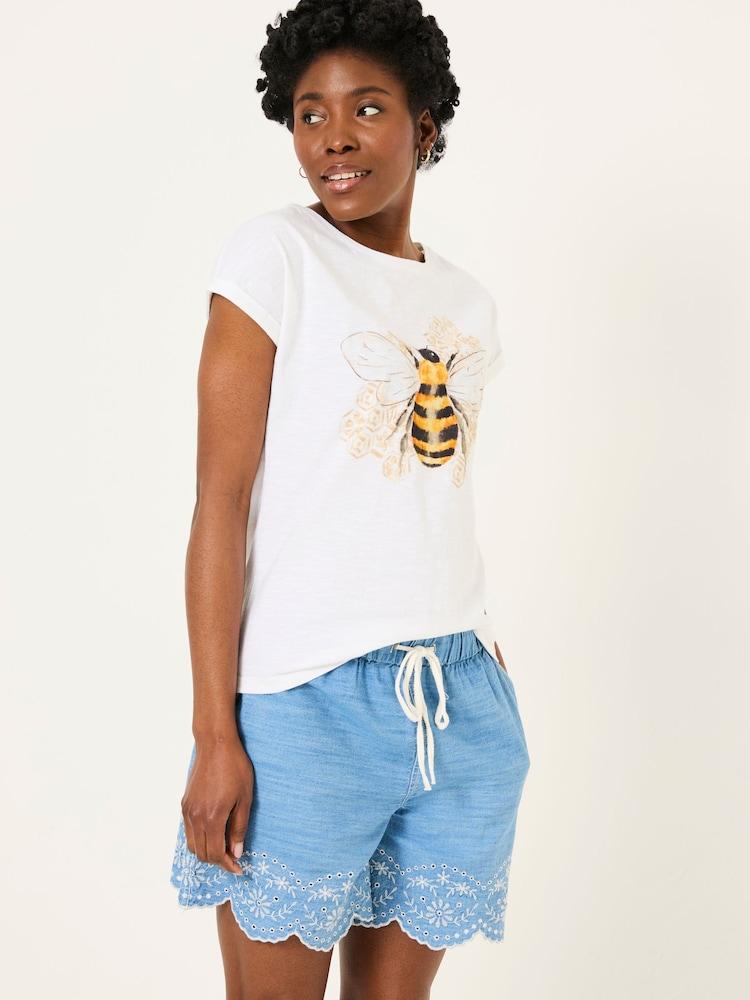 Fat Face Ivy White Beeble Graphic T-Shirt