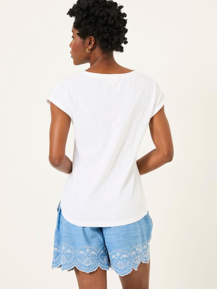 Fat Face Ivy White Beeble Graphic T-Shirt