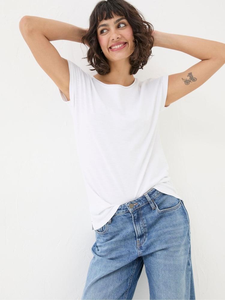 Fat Face Ivy White Short Sleeve T-Shirt