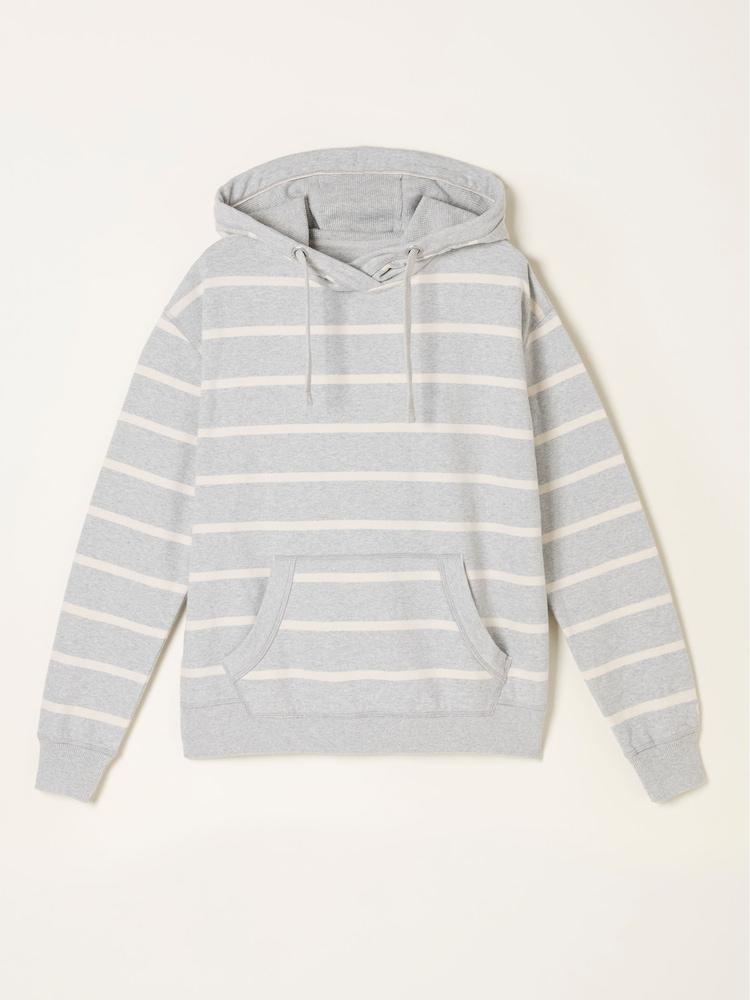 fat face Izzy Grey Stripe Overhead Hoodie