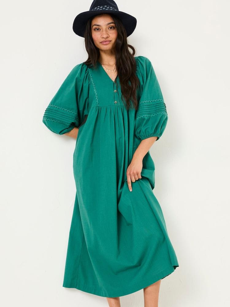Fat Face Jade Green Jess Midi Dress