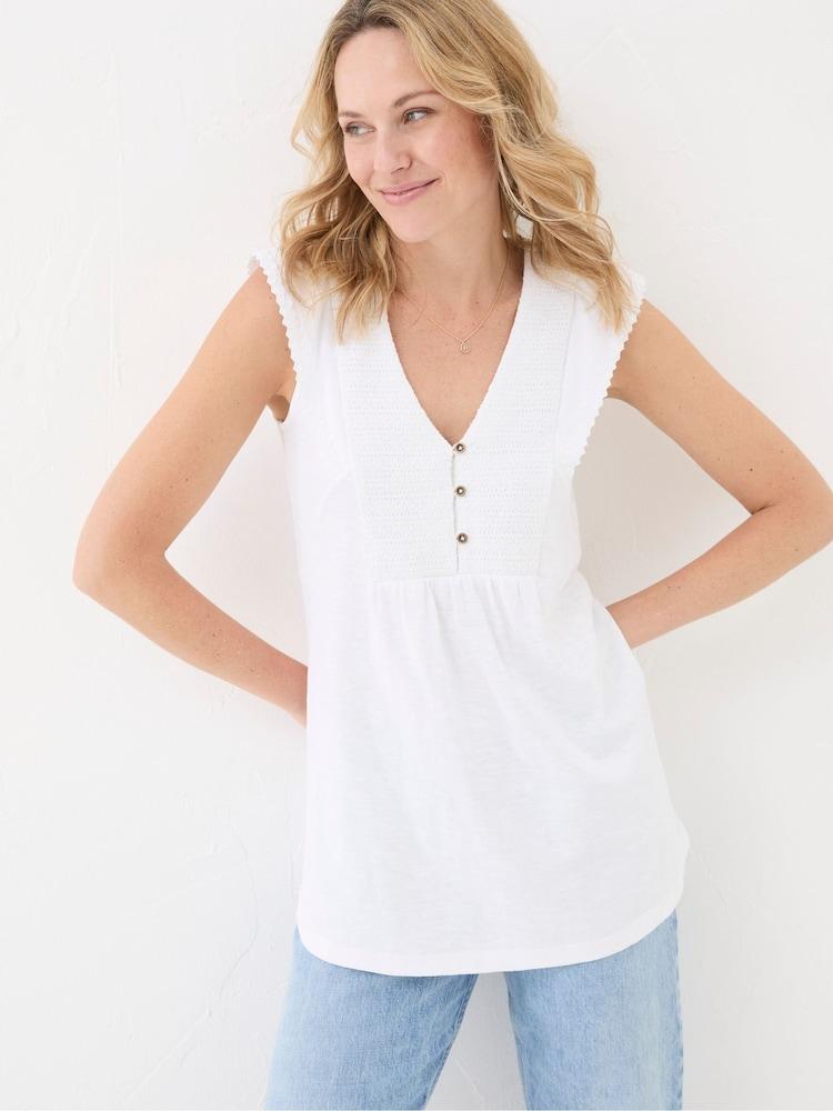 Fat Face Janine White Tunic