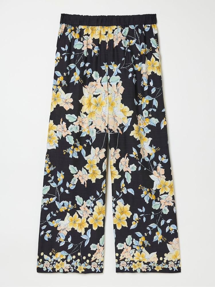 fat face Jenna Black Citrus Floral Trousers