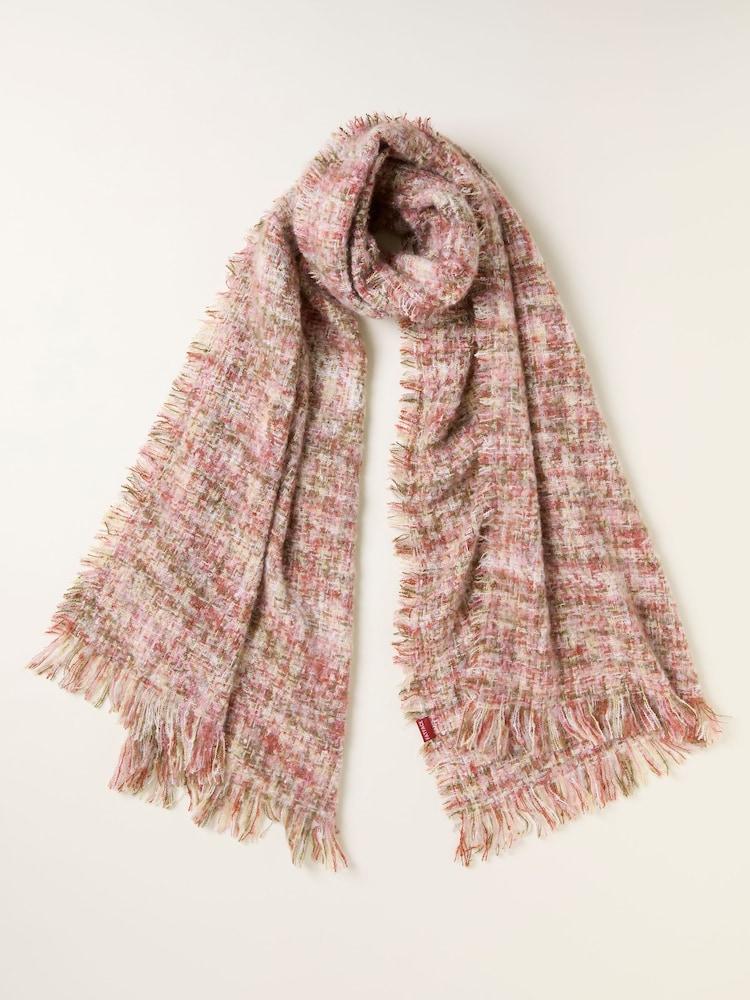 Fat Face Jenny Pink Check Scarf