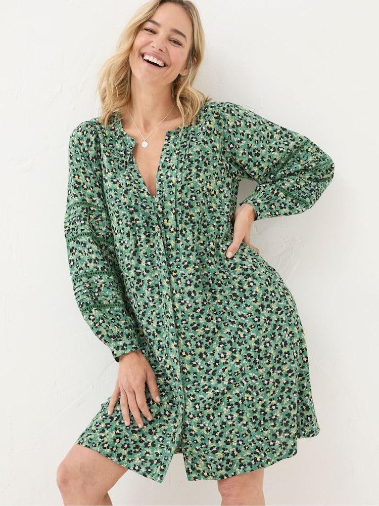 Fat Face Joanna Green Floral Marks Dress