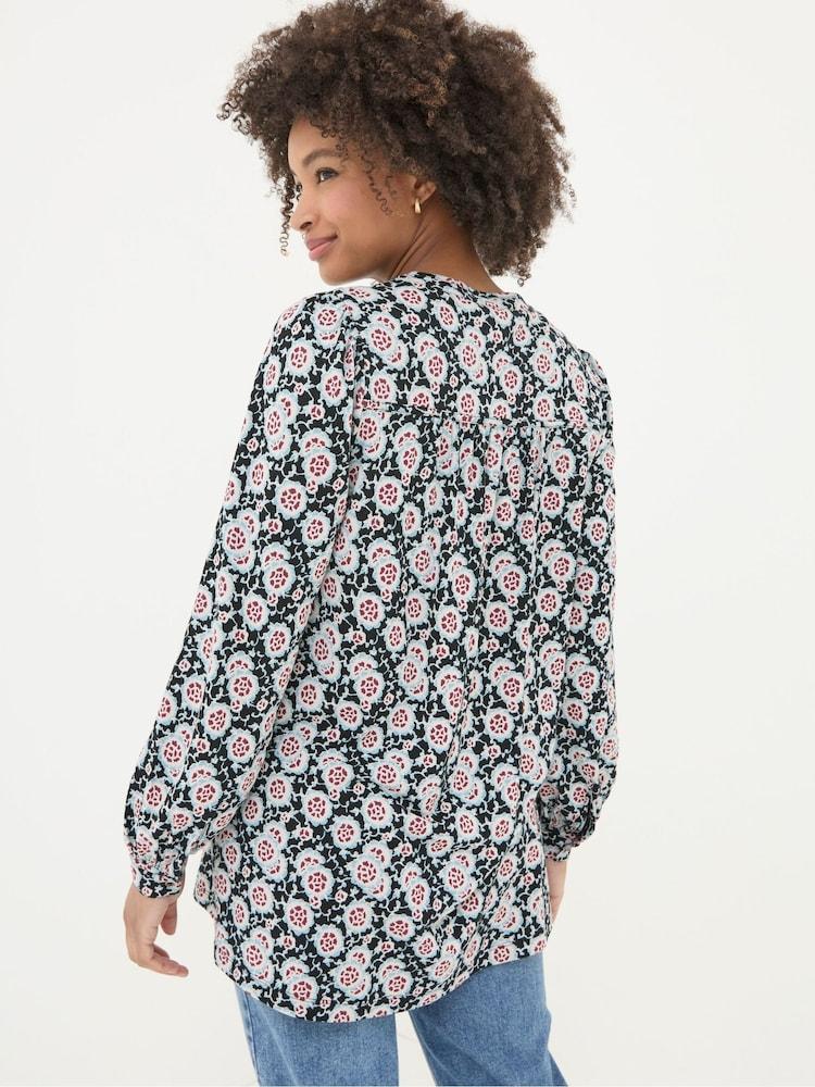 Fat Face Jodie Black Wild Floral Tunic