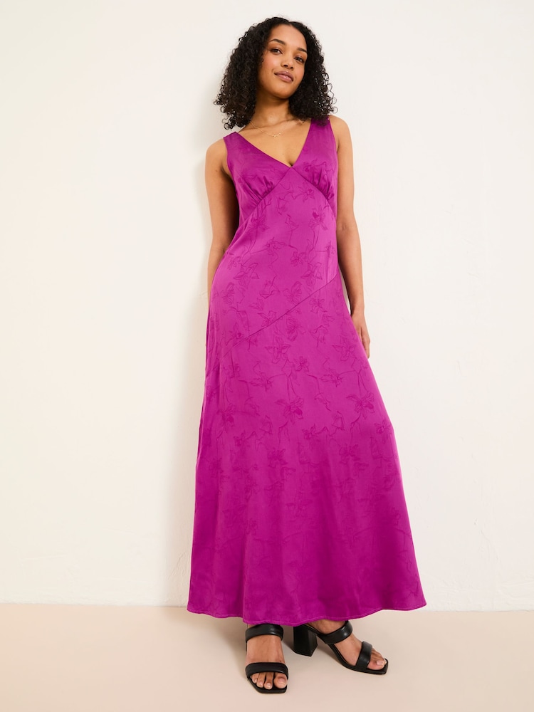 Fat Face Josephine Purple Slip Dress