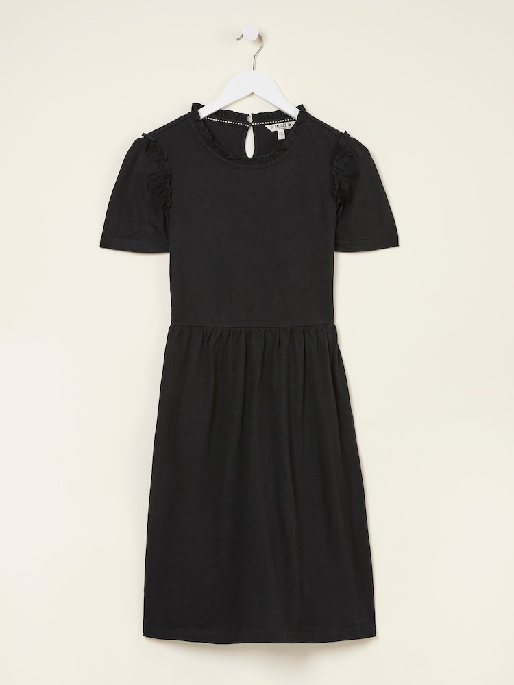 fat face Josie Black Jersey Mini Dress