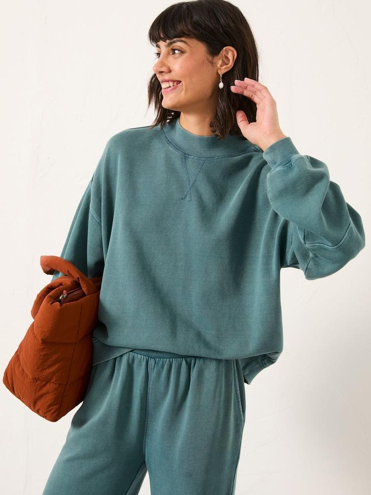 Fat Face Jule Teal Blue Sweat Top