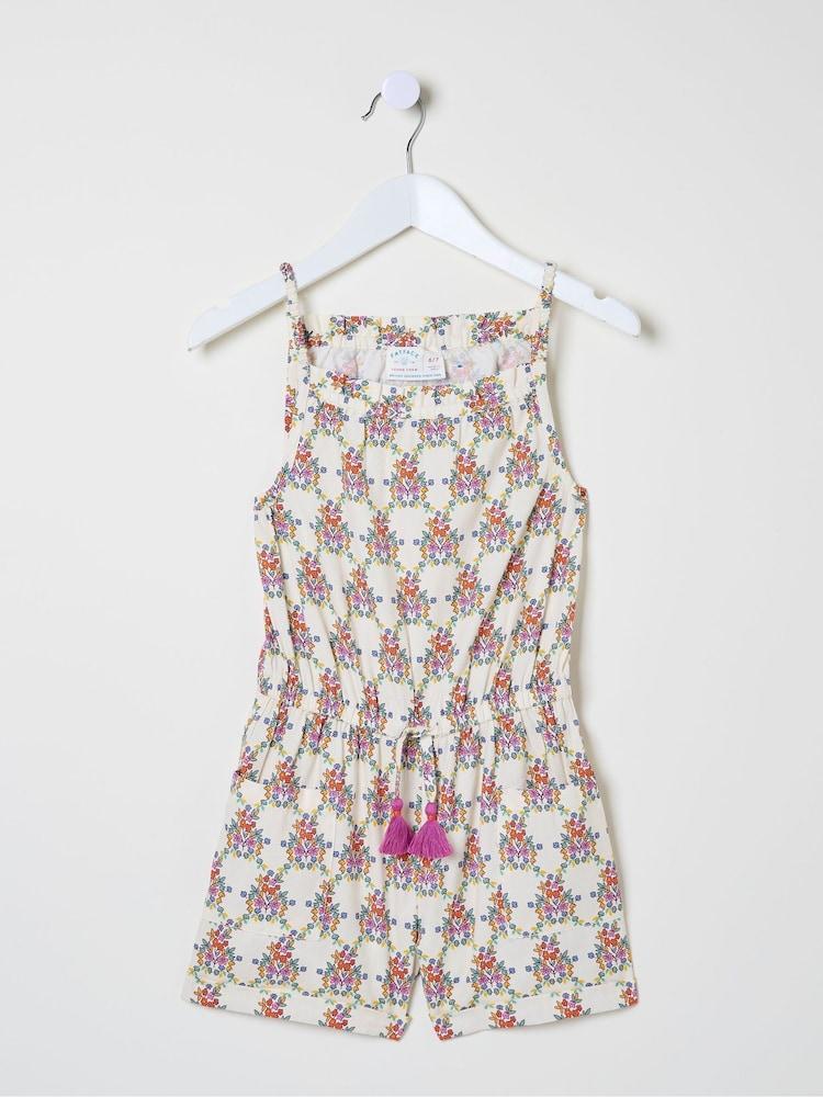 fat face Kari Natural Floral Print Playsuit