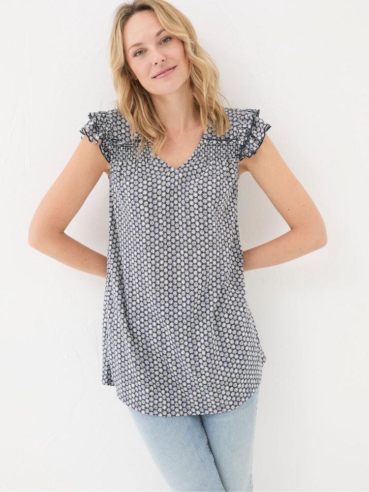 Fat Face Katy Black Star Geo Tunic