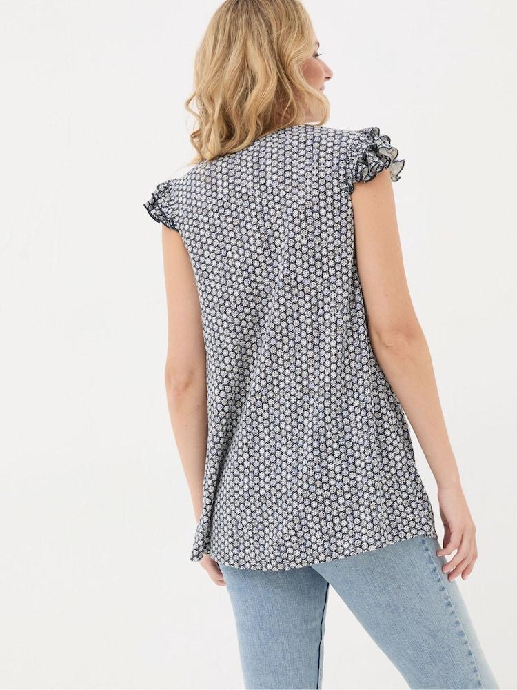 Fat Face Katy Black Star Geo Tunic