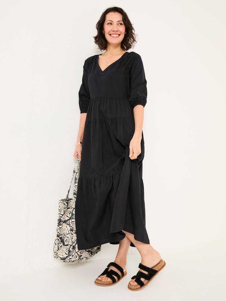 Fat Face Kelly Black Maxi Dress