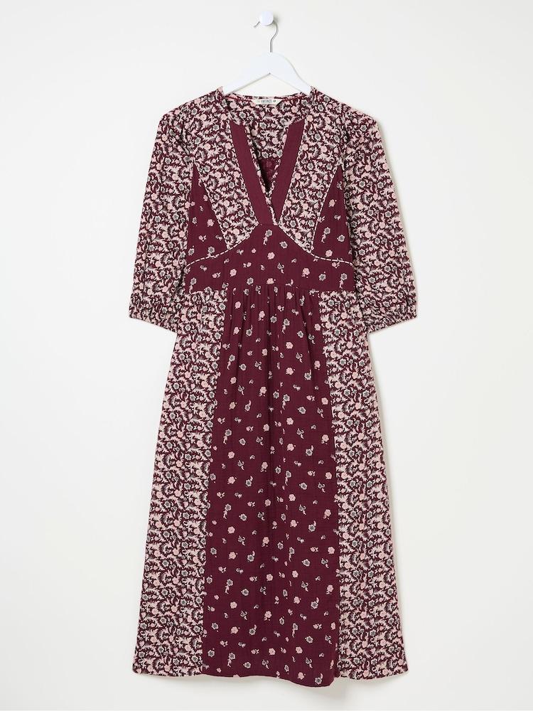 fat face Kelly Red Wild Ditsy Midi Dress