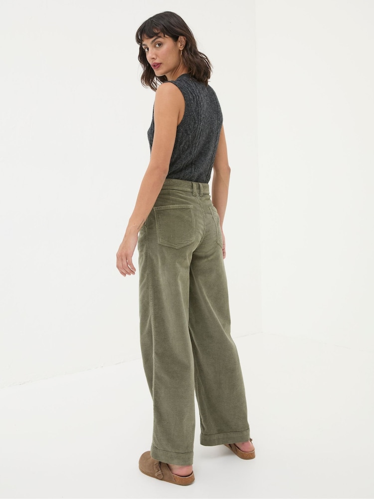 Fat Face Kendall Green Cord Trousers