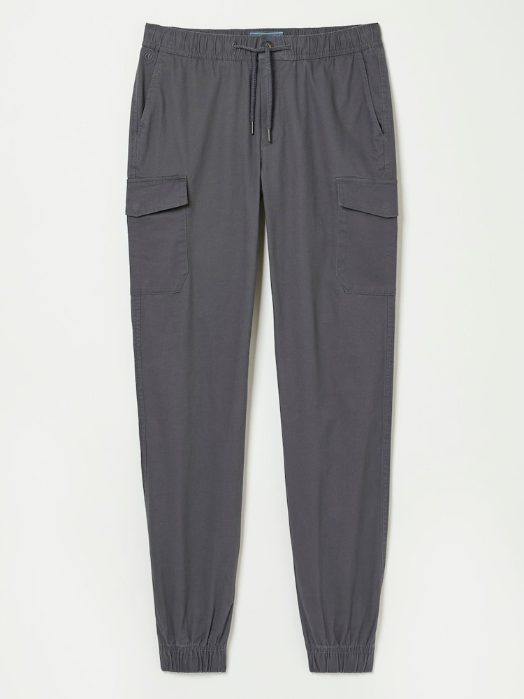 fat face Kent Grey Cuffed Cargo Trousers