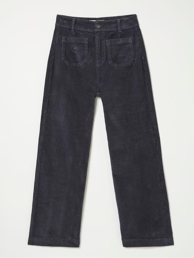 fat face Keswick Charcoal Grey Wide Leg Crop Jeans