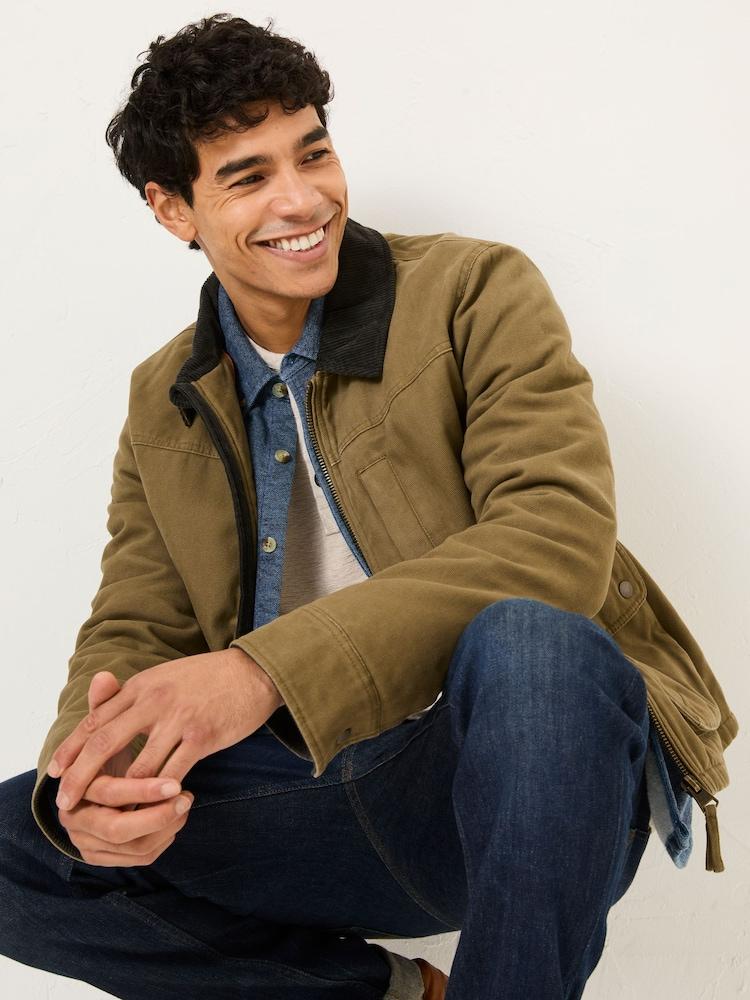 Fat Face Khaki Green Canvas Jacket