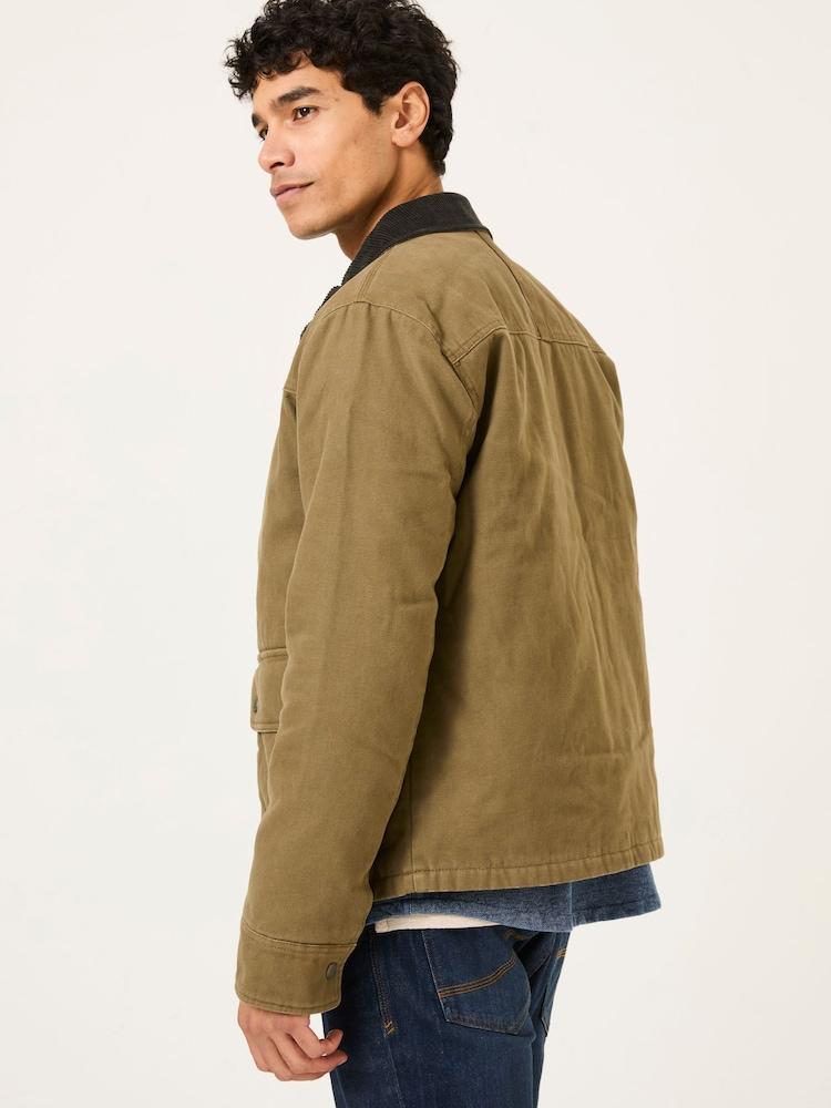 Fat Face Khaki Green Canvas Jacket