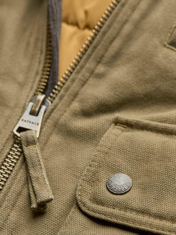 fat face Khaki Green Canvas Jacket