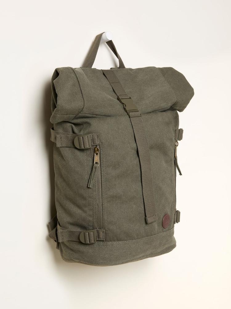 fat face Khaki Green Roll Top Backpack