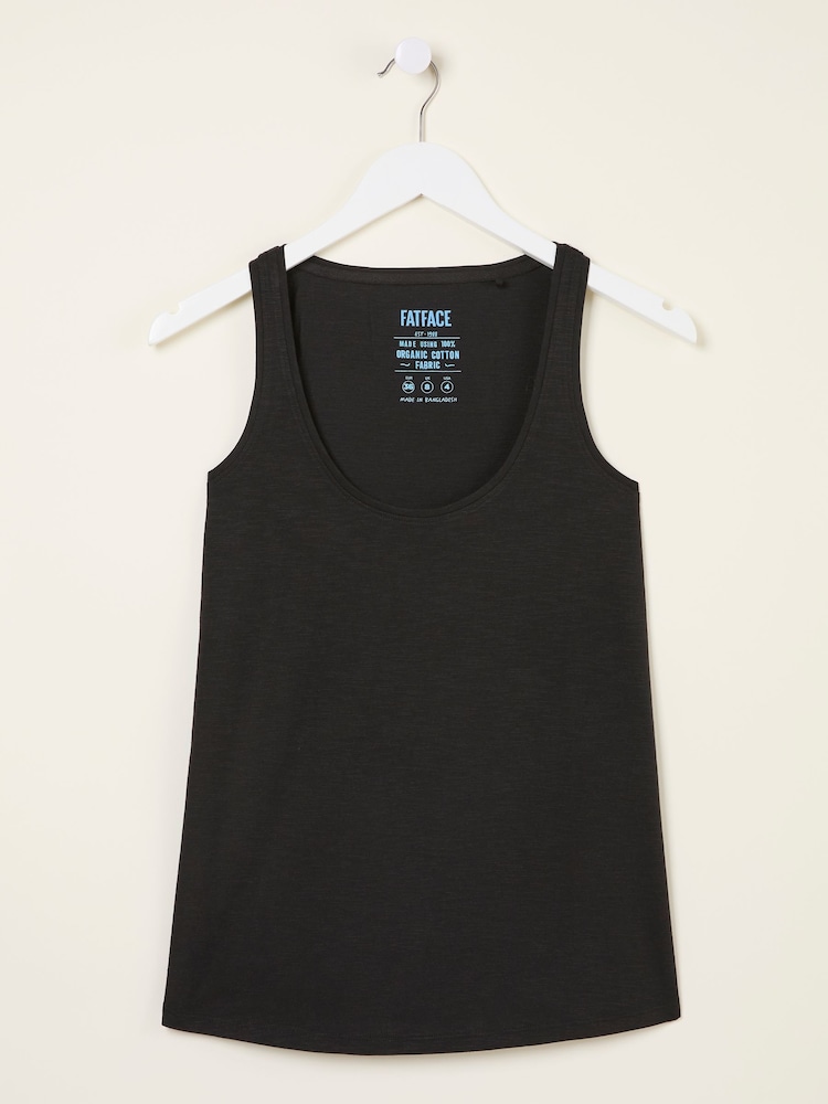 Fat Face Kirsty Black Vest