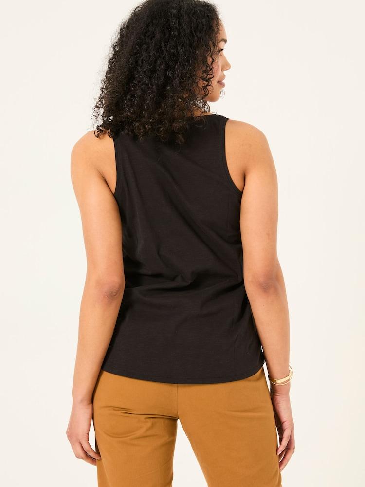 fat face Kirsty Black Vest