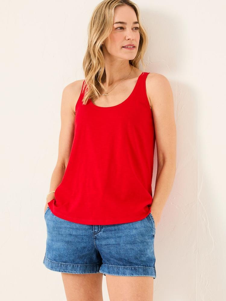 Fat Face Kirsty Bright Red Vest