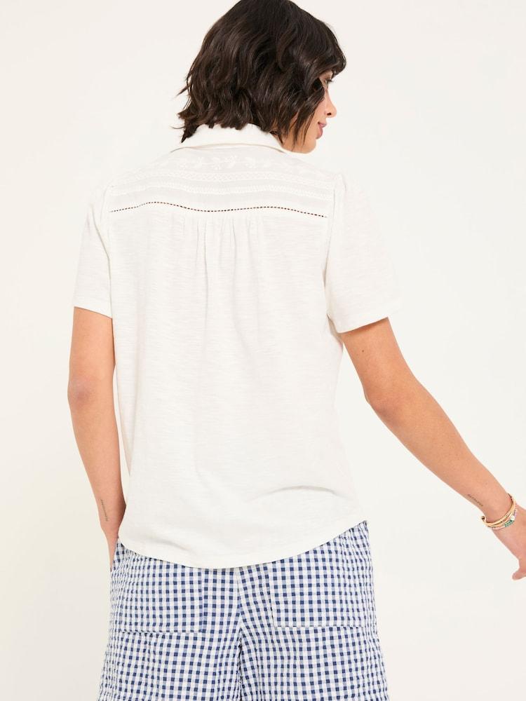 Fat Face Kit White Short Sleeve Jersey Shirt