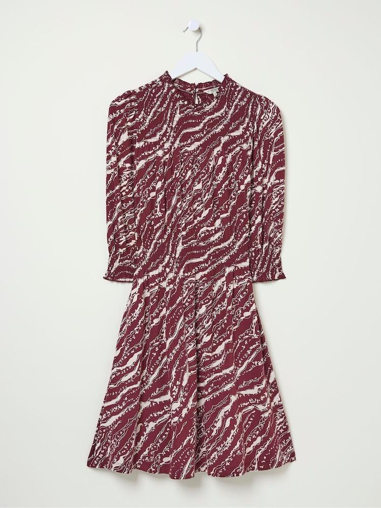 fat face Krishan Red Wild Terrain Jersey Dress