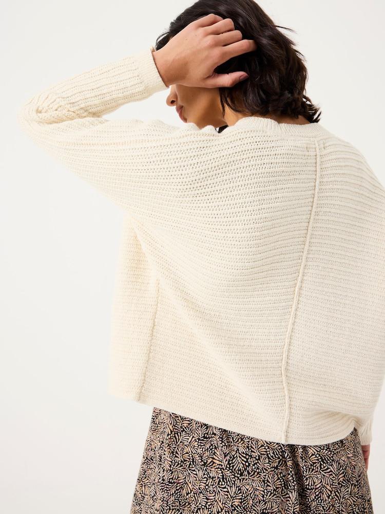Fat Face Kya Ivory Knitted Kimono Cardigan