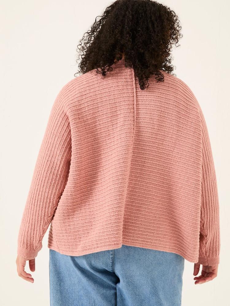 Fat Face Kya Light Pink Knitted Kimono Cardigan