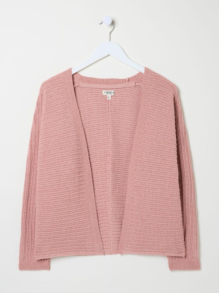 fat face Kya Light Pink Knitted Kimono Cardigan