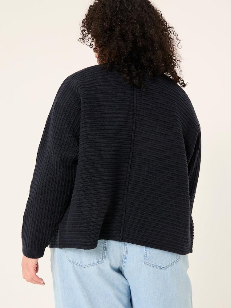 Fat Face Kya Navy Knitted Kimono Cardigan