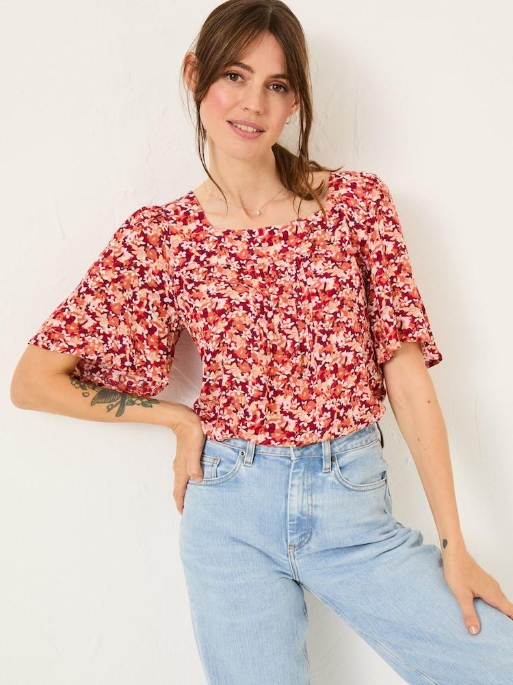 Fat Face Kyro Multi Abstract Floral Blouse