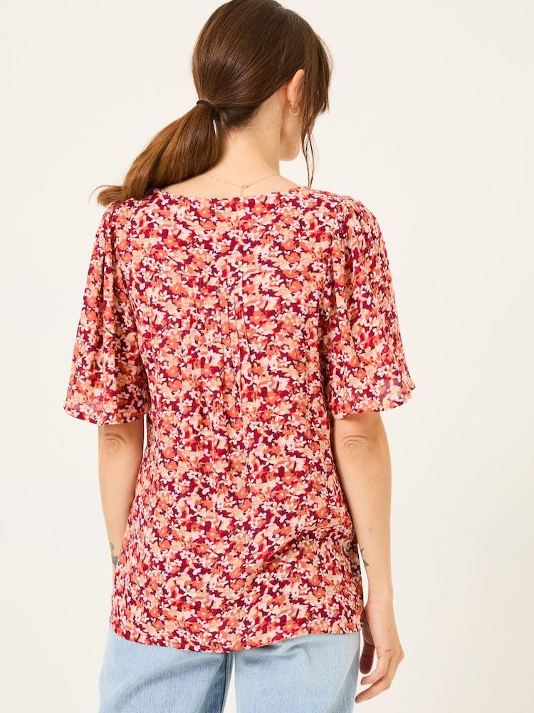 Fat Face Kyro Multi Abstract Floral Blouse
