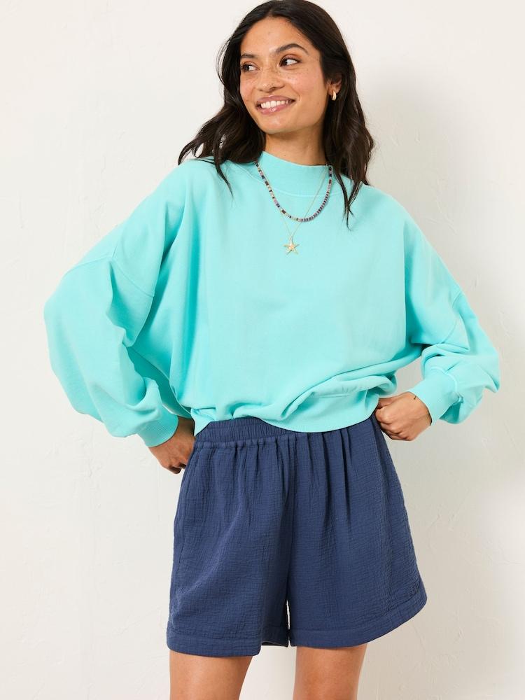 Fat Face Lara Blue Crew Sweatshirt