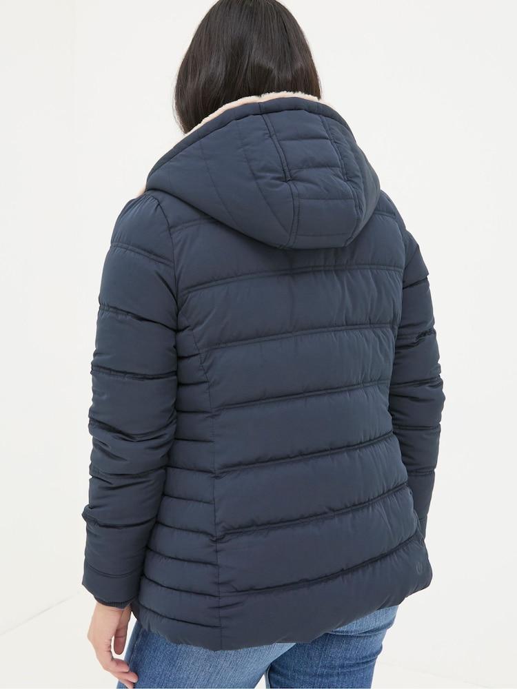 Fat Face Lara Navy Puffer Coat