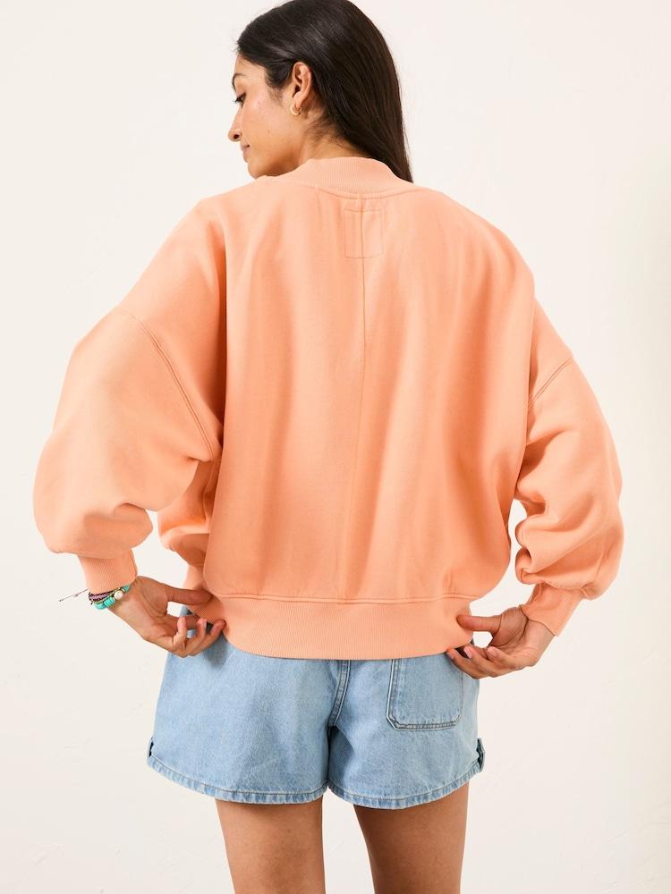 Fat Face Lara Peach Pink Crew Sweatshirt