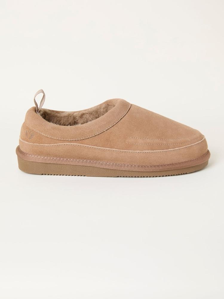 Fat Face Laura Mink Brown Suede Slipper