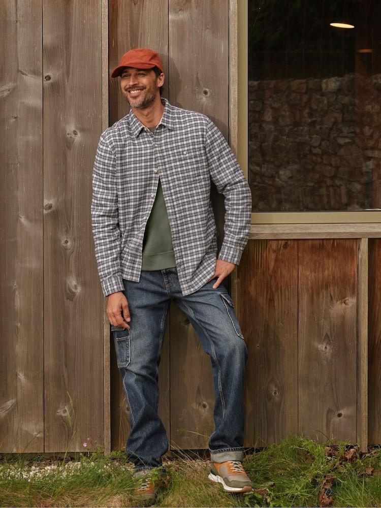 Fat Face Lewes Blue Check Shirt