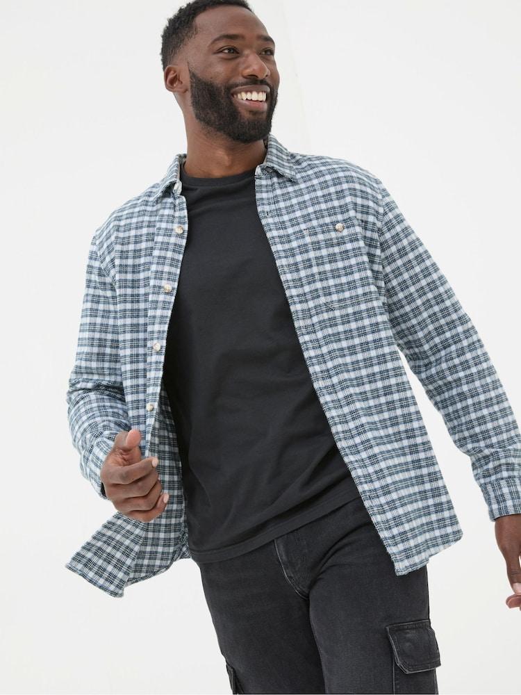 Fat Face Lewes Blue Check Shirt